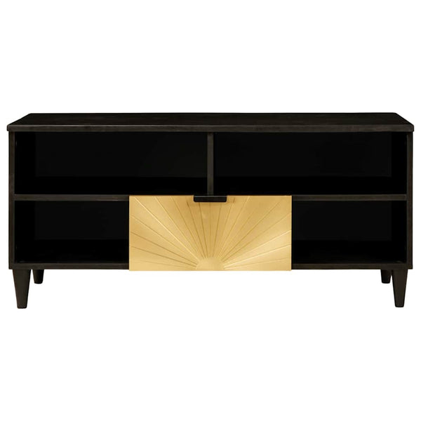 TV-Schrank Schwarz/Gold, 100 cm
