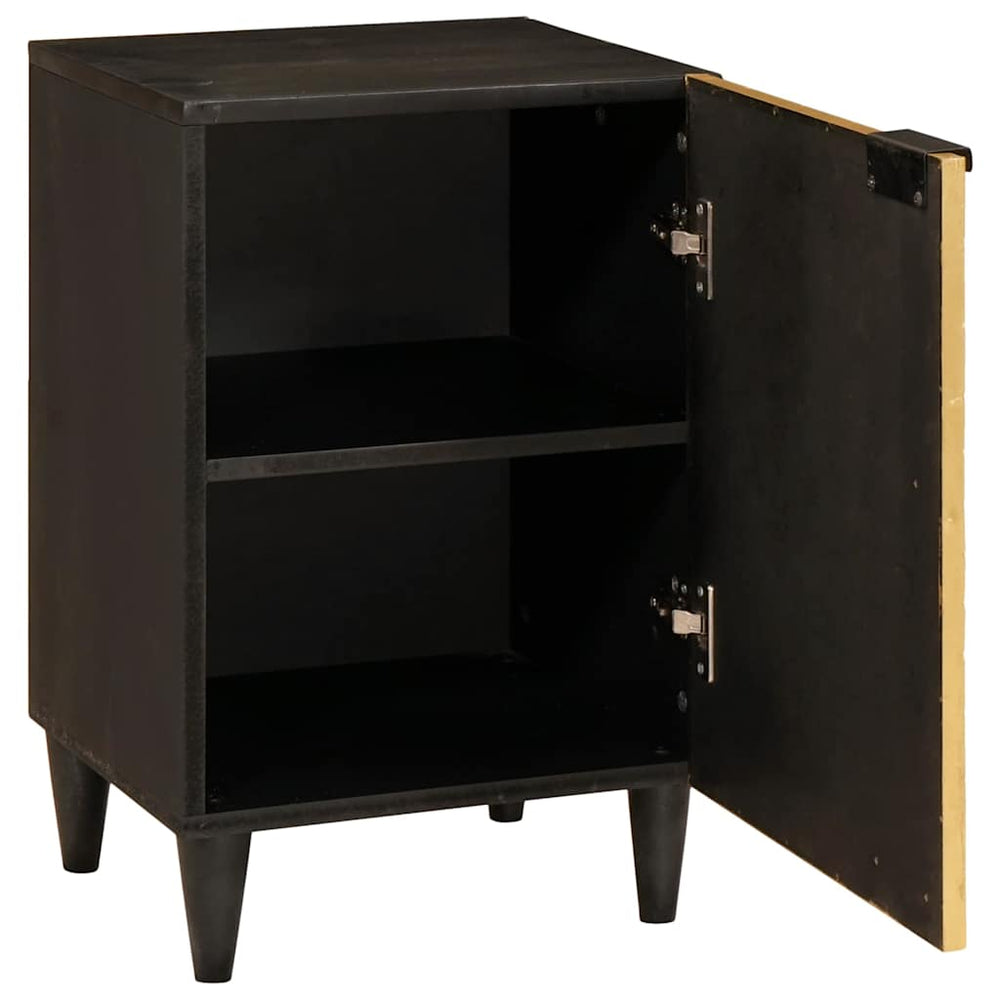 Badezimmerschrank Schwarz Gold Regal 38x33x58cm