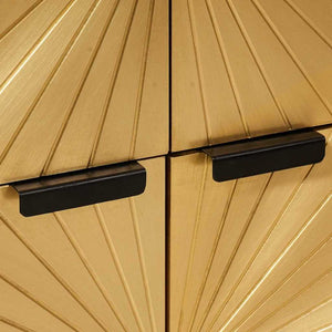 Schwarz-goldener Seitenschrank mit Stauraum