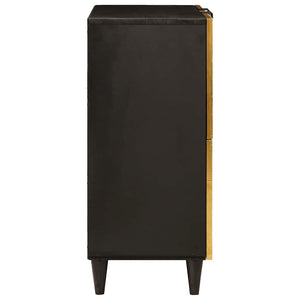 Schwarz-goldener Seitenschrank mit Stauraum