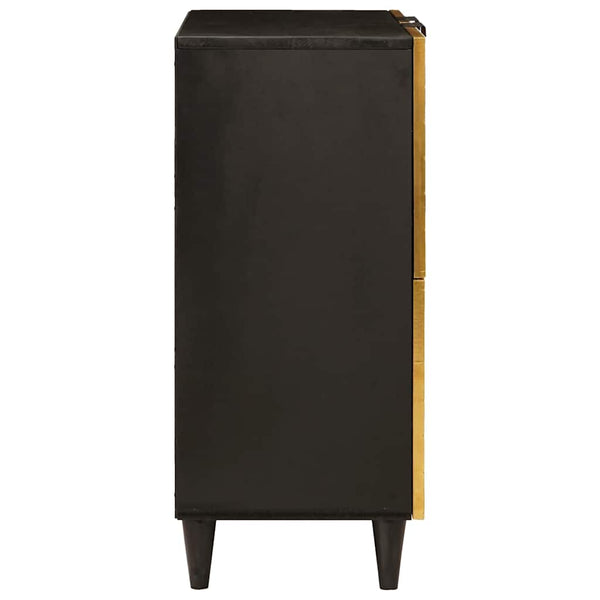 Schwarz-goldener Seitenschrank mit Stauraum