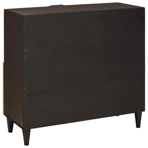 Schwarzer Seitenschrank mit Regal
