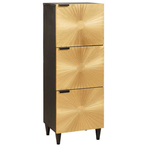 Schwarzer & Goldener Seitenschrank mit Stauraum