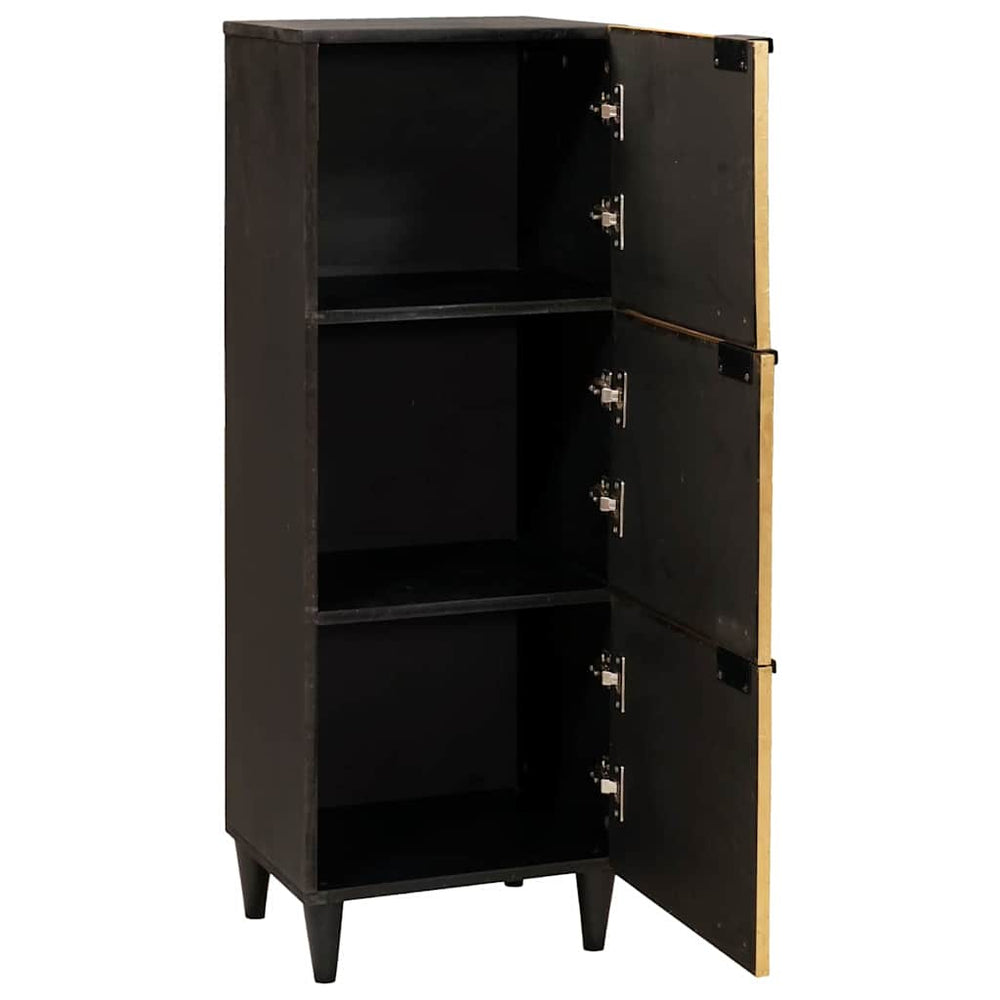Schwarzer & Goldener Seitenschrank mit Stauraum