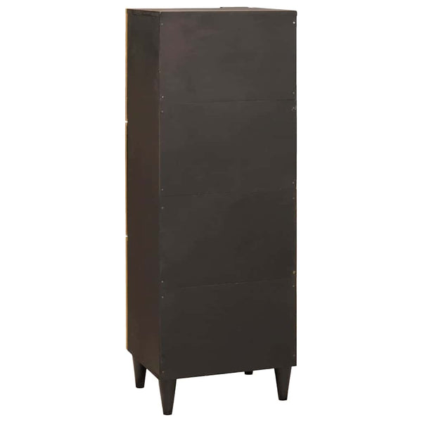 Schwarzer & Goldener Seitenschrank mit Stauraum