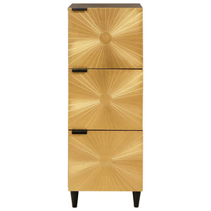 Schwarzer & Goldener Seitenschrank mit Stauraum