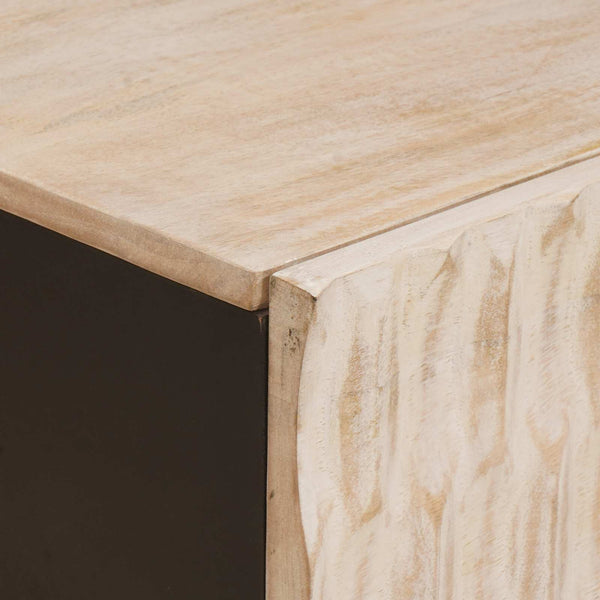 Weißer Couchtisch Mango Massivholz 100cm