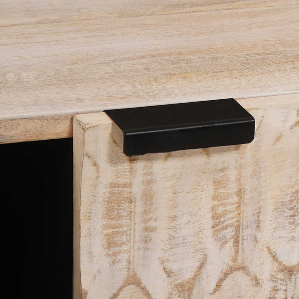 Weißer Couchtisch Mango Massivholz 100cm