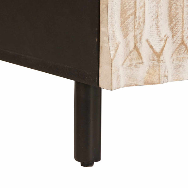 Weißer Couchtisch Mango Massivholz 100cm