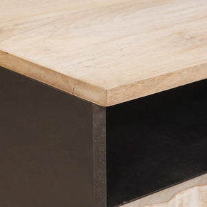 Couchtisch Weiß Massivholz Mango 80x54 cm