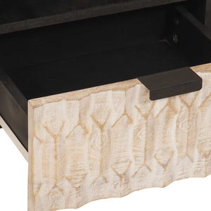 Couchtisch Weiß Massivholz Mango 80x54 cm