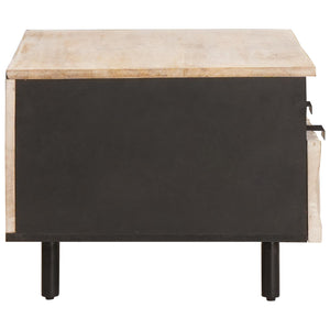 Couchtisch Weiß Massivholz Mango 80x54 cm