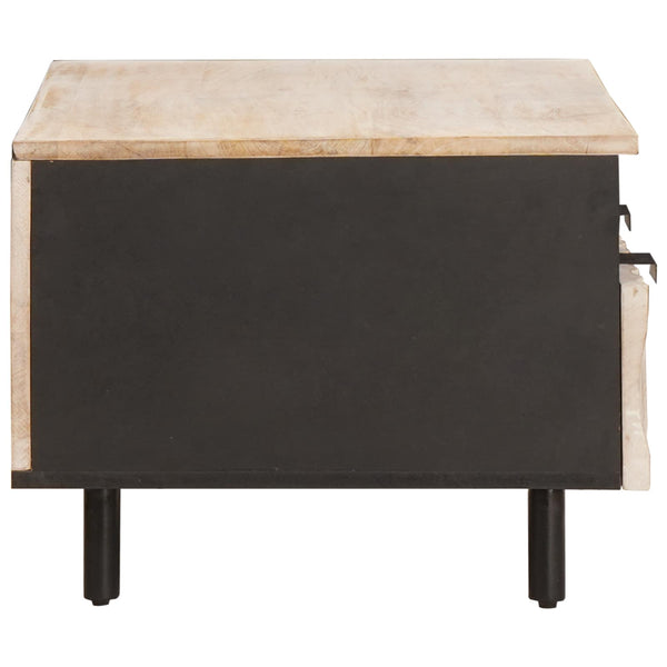 Couchtisch Weiß Massivholz Mango 80x54 cm
