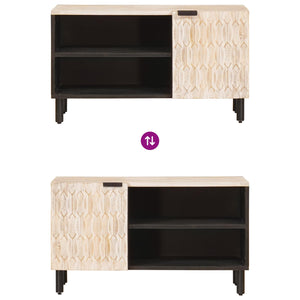 TV-Schrank Weiß Gewaschen 80x33x46 cm