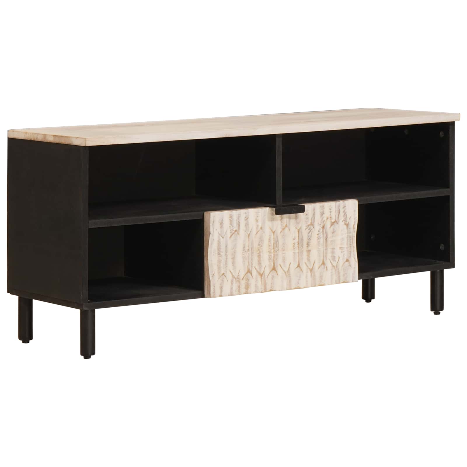 TV-Schrank Weiß Gewaschen 100 cm