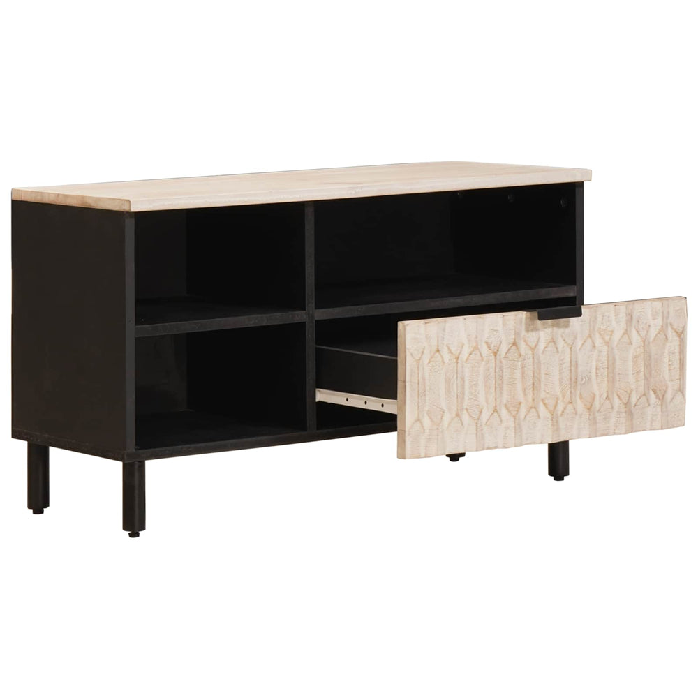 TV-Schrank, Weiß gewaschen, 80 cm