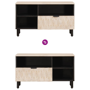 TV-Schrank, Weiß gewaschen, 80 cm