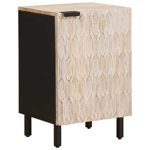 Badschrank Weiß Mango Massivholz 38x33x58cm
