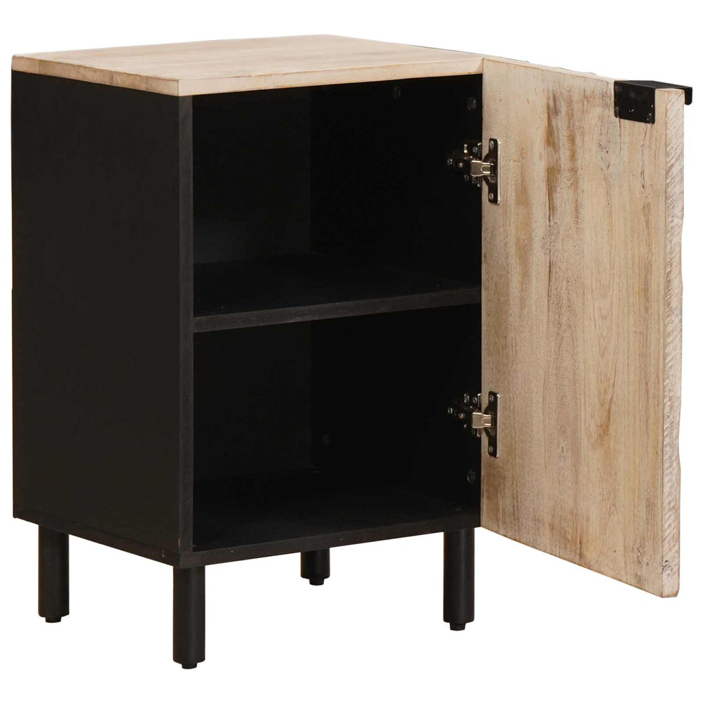 Badschrank Weiß Mango Massivholz 38x33x58cm
