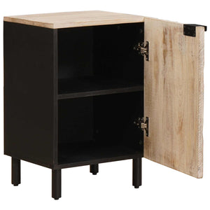 Badschrank Weiß Mango Massivholz 38x33x58cm
