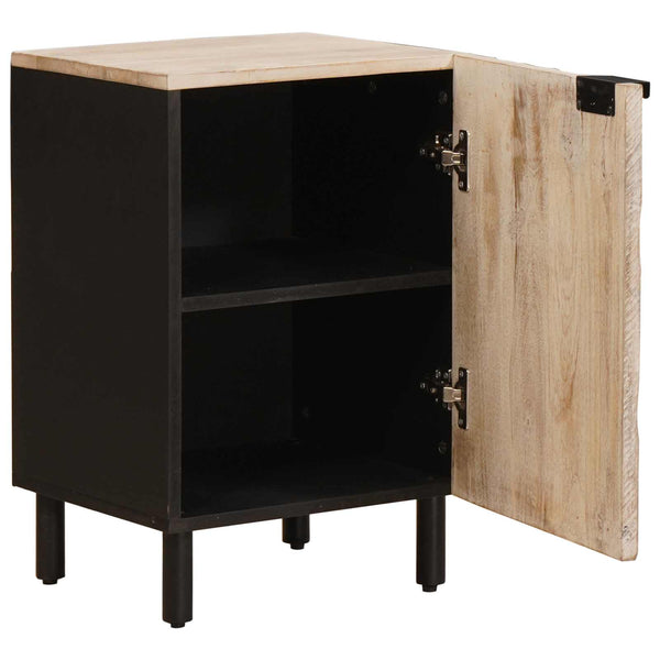 Badschrank Weiß Mango Massivholz 38x33x58cm