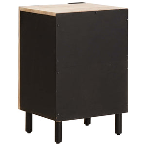 Badschrank Weiß Mango Massivholz 38x33x58cm