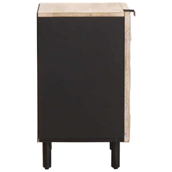 Badschrank Weiß Mango Massivholz 38x33x58cm