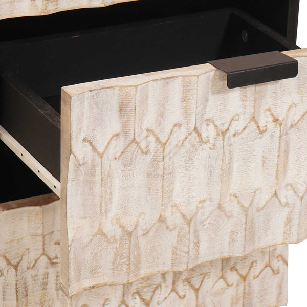 Sideboard Weiß Gewaschen 40x33x75 cm