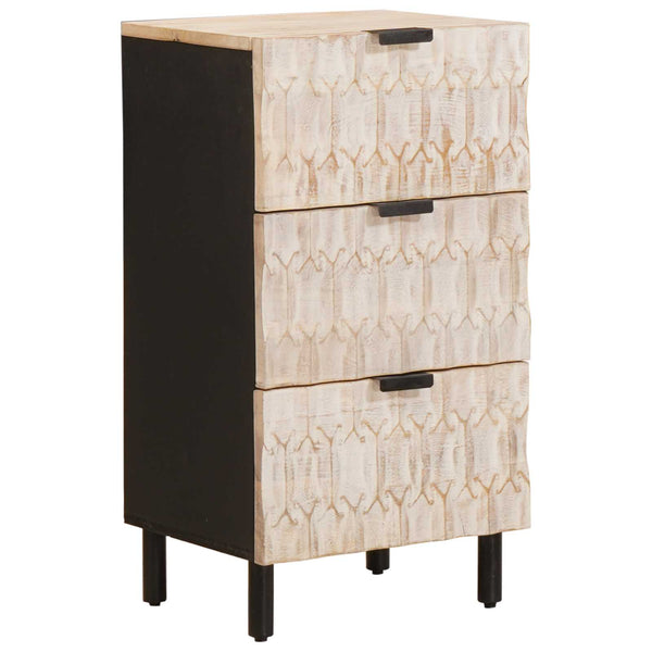 Sideboard Weiß Gewaschen 40x33x75 cm