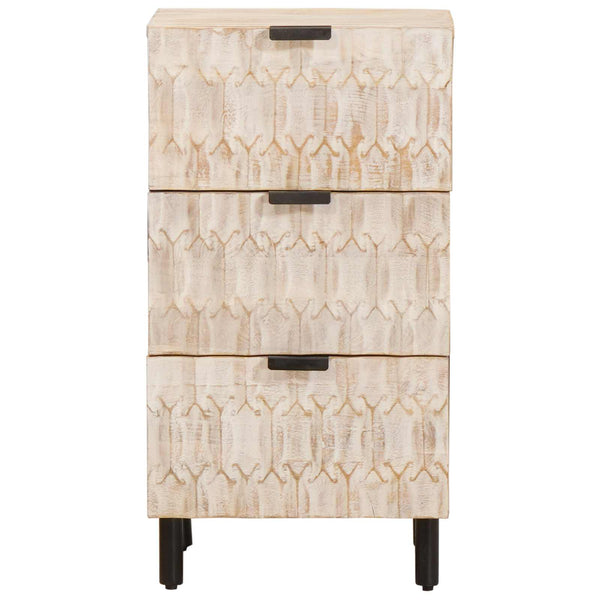 Sideboard Weiß Gewaschen 40x33x75 cm
