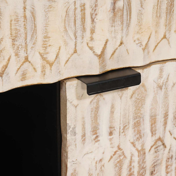 Sideboard Weiß Gewaschen 80x33x75 cm