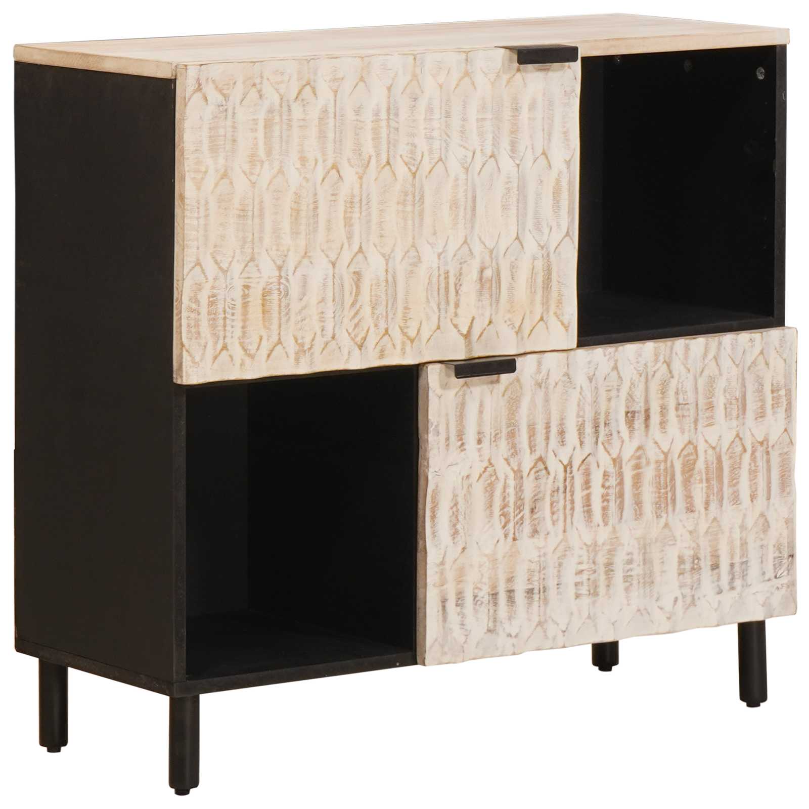 Sideboard Weiß Gewaschen 80x33x75 cm