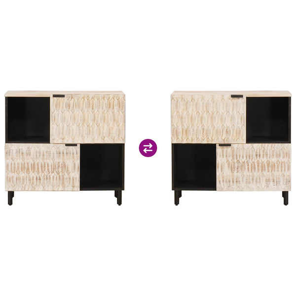 Sideboard Weiß Gewaschen 80x33x75 cm