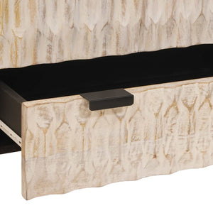 Highboard Weiß Gewaschen 60x33x100cm