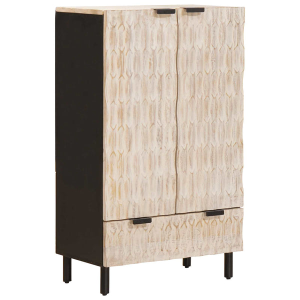 Highboard Weiß Gewaschen 60x33x100cm