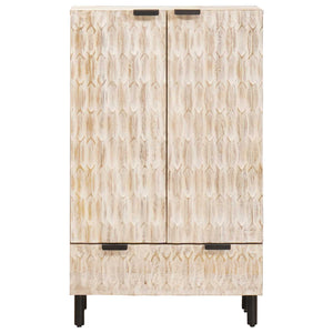 Highboard Weiß Gewaschen 60x33x100cm