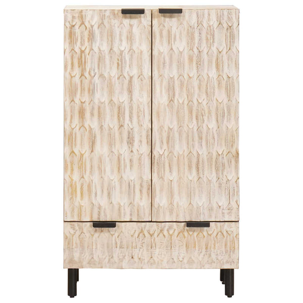 Highboard Weiß Gewaschen 60x33x100cm