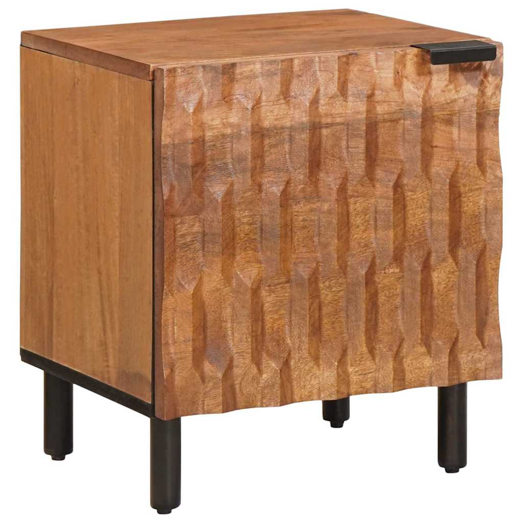 Nachttisch Braun Mango Massivholz 40x33x46 cm