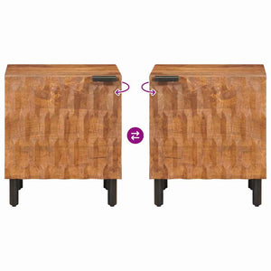 Nachttisch Braun Mango Massivholz 40x33x46 cm