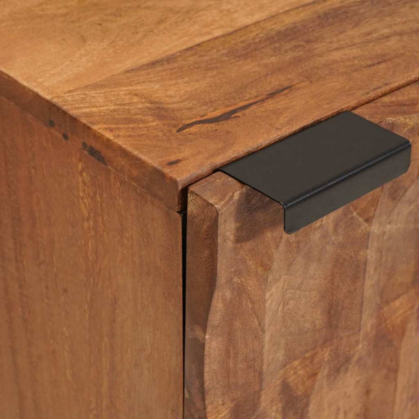 Nachttisch 2er Set Braun Mango Massivholz