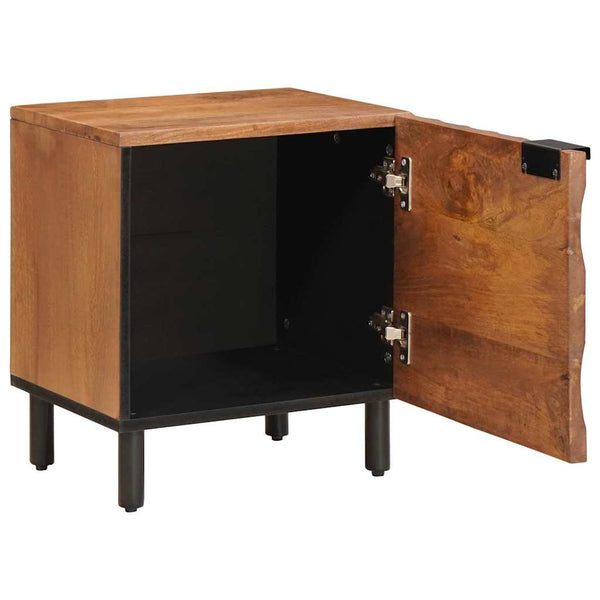 Nachttisch 2er Set Braun Mango Massivholz