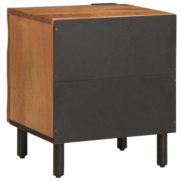 Nachttisch 2er Set Braun Mango Massivholz