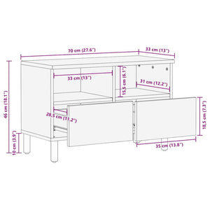 TV-Schrank Akazienbraun 70x33x46 cm