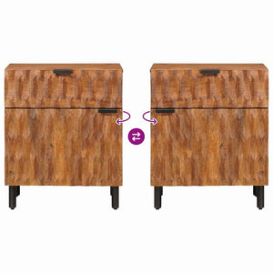 Nachttisch Braun Mango Massivholz 50x33x60cm