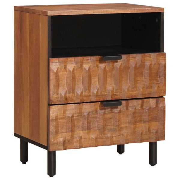 Nachttisch Braun Mango Massivholz 50x33x62cm