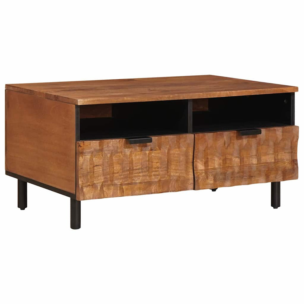 Couchtisch Braun Mango Massivholz 80x54 cm
