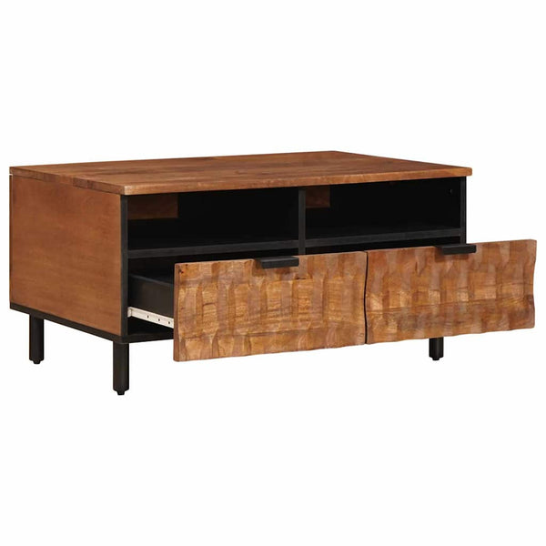 Couchtisch Braun Mango Massivholz 80x54 cm