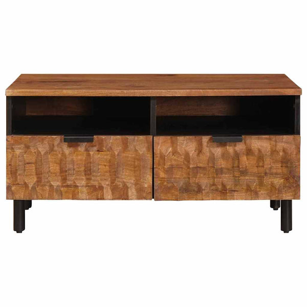 Couchtisch Braun Mango Massivholz 80x54 cm