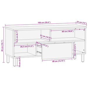 TV-Schrank Akazie Braun 100 cm