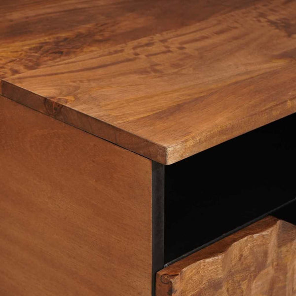 TV-Schrank mit Regal Akazienbraun 80 cm
